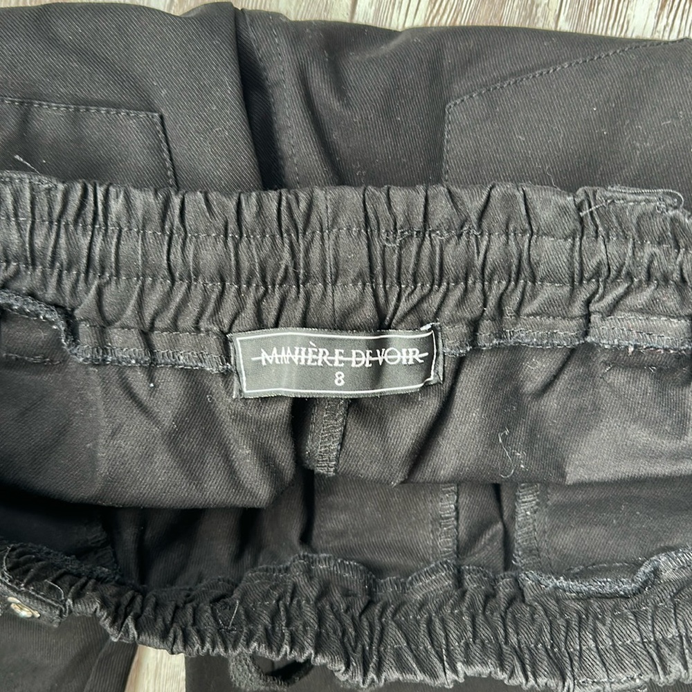 Maniere De Voir Black Cargo Joggers - Picture 9 of 16